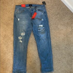 Ripped girlfriend jean